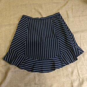 J. Crew satin-y blue pinstripe skirt - Sz 4 - EUC